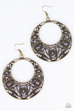Paparazzi "I Couldn't FILIGREE More" Brass Filigree Hoop Earrings Paparazzi Jewelry