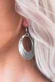Paparazzi "Casual Shimmer" Silver Hammered Hoop Earrings Paparazzi Jewelry