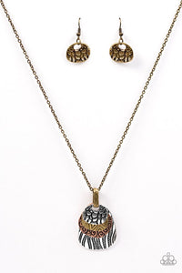 Paparazzi "Texture Temptress" Multi Necklace & Earring Set Paparazzi Jewelry