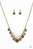 Paparazzi "Head Over ROSES" Brass Necklace & Earring Set Paparazzi Jewelry