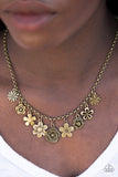 Paparazzi "Head Over ROSES" Brass Necklace & Earring Set Paparazzi Jewelry