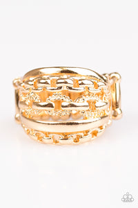 Paparazzi "A CHIC Reaction" Gold  Ring Paparazzi Jewelry