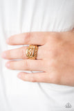 Paparazzi "A CHIC Reaction" Gold  Ring Paparazzi Jewelry