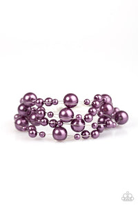 Paparazzi "Fabulous Fashion" Purple Faux Pearl Bracelet Paparazzi Jewelry