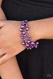 Paparazzi "Fabulous Fashion" Purple Faux Pearl Bracelet Paparazzi Jewelry