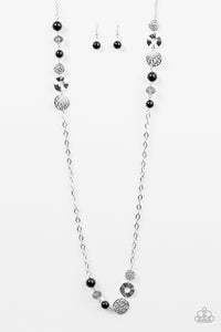 Paparazzi "Midnight Musical" Black Necklace & Earring Set Paparazzi Jewelry