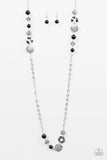 Paparazzi "Midnight Musical" Black Necklace & Earring Set Paparazzi Jewelry