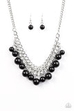 Paparazzi "Box Office Bombshell" Black Necklace & Earring Set Paparazzi Jewelry