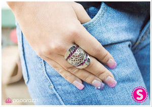 Paparazzi "Fancy Framework" Purple Ring Paparazzi Jewelry