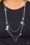 Paparazzi "Bright Here, Bright Now" Purple Necklace & Earring Set Paparazzi Jewelry