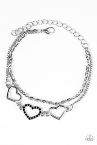 Paparazzi "Love is Everywhere" Black Bracelet Paparazzi Jewelry