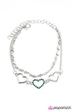 Paparazzi "Love is Everywhere" Green Bracelet Paparazzi Jewelry