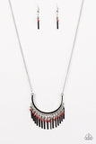 Paparazzi "Sonoran Sunset" Red Necklace & Earring Set Paparazzi Jewelry