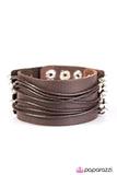 Paparazzi "Every Man For Himself" Brown Leather Cording Silver Accent Urban Bracelet Unisex Paparazzi Jewelry
