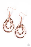 Paparazzi "Twinkling Twisters" Copper Earrings Paparazzi Jewelry