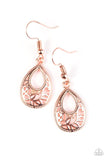 Paparazzi "Drop a Glint" Copper Earrings Paparazzi Jewelry