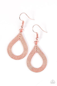 Paparazzi "Give Me A GLINT!" Copper Earrings Paparazzi Jewelry