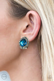 Paparazzi "Sweet as Sugar" Blue Clip On Earrings Paparazzi Jewelry