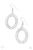 Paparazzi "Boss Glam" FASHION FIX White Earrings Paparazzi Jewelry