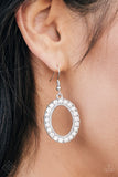 Paparazzi "Boss Glam" FASHION FIX White Earrings Paparazzi Jewelry