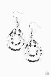 Paparazzi "Twinkling Twisters"  Silver Earrings Paparazzi Jewelry