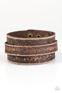 Paparazzi "One For The Road" Brown Leather Urban Bracelet Unisex Paparazzi Jewelry