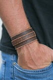 Paparazzi "One For The Road" Brown Leather Urban Bracelet Unisex Paparazzi Jewelry