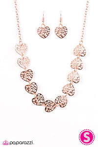 Paparazzi "With My HOLE Heart" Copper Necklace & Earring Set Paparazzi Jewelry