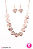 Paparazzi "With My HOLE Heart" Copper Necklace & Earring Set Paparazzi Jewelry