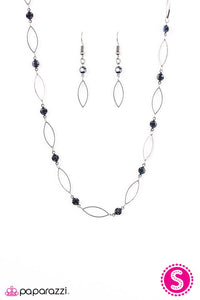 Paparazzi "Time is of the Essence" Blue 104IL Necklace & Earring Set Paparazzi Jewelry