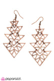 Paparazzi "Straight to the Point - Copper" earring Paparazzi Jewelry