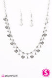 Paparazzi "With Open Hearts" White Necklace & Earring Set Paparazzi Jewelry