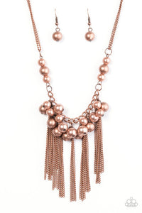 Paparazzi "Modern Mechanics" Copper Necklace & Earring Set Paparazzi Jewelry