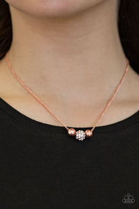 Paparazzi "Glitter Gala" Copper Necklace & Earring Set Paparazzi Jewelry