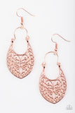 Paparazzi "Gleam Queen" Copper Filigree Earrings Paparazzi Jewelry