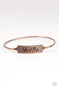 Paparazzi "Hustle Hard" Copper Engraved Bracelet Paparazzi Jewelry