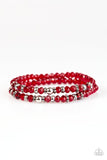 Paparazzi "Crystal Cavalier" Red Bracelet Paparazzi Jewelry