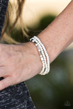 Paparazzi "Living Off The Land" White Bracelet Paparazzi Jewelry