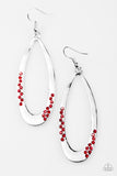 Paparazzi "Sparkling Since Birth" Red Earrings Paparazzi Jewelry