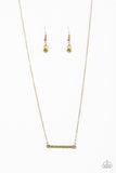 Paparazzi "Give Me Some Glitter" Green Necklace & Earring Set Paparazzi Jewelry