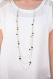 Paparazzi "Triple Tango" Green Necklace & Earring Set Paparazzi Jewelry