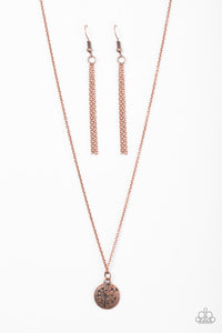 Paparazzi "Wishful Wishes" Copper Necklace & Earring Set Paparazzi Jewelry