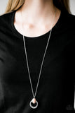 Paparazzi "Contemporary ARTISAN" Brown Stone Pendant Silver Tone Necklace & Earring Set Paparazzi Jewelry