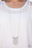 Paparazzi "Gotta Have Fringe" White Necklace & Earring Set Paparazzi Jewelry