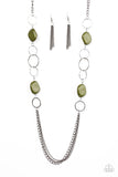 Paparazzi "Rock the House" Green Necklace & Earring Set Paparazzi Jewelry