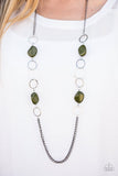 Paparazzi "Rock the House" Green Necklace & Earring Set Paparazzi Jewelry