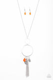 Paparazzi "My Once Upon A Time" Orange Necklace & Earring Set Paparazzi Jewelry