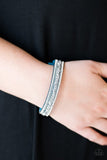 Paparazzi "GLAM On Fire" Blue Wrap Bracelet Paparazzi Jewelry