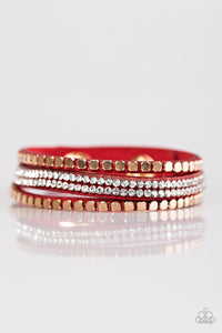 Paparazzi "Bomb Squad" Red Wrap Bracelet Paparazzi Jewelry