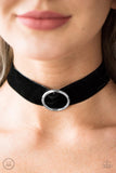 Paparazzi "Velvet Vixen" Black Choker Necklace & Earring Set Paparazzi Jewelry